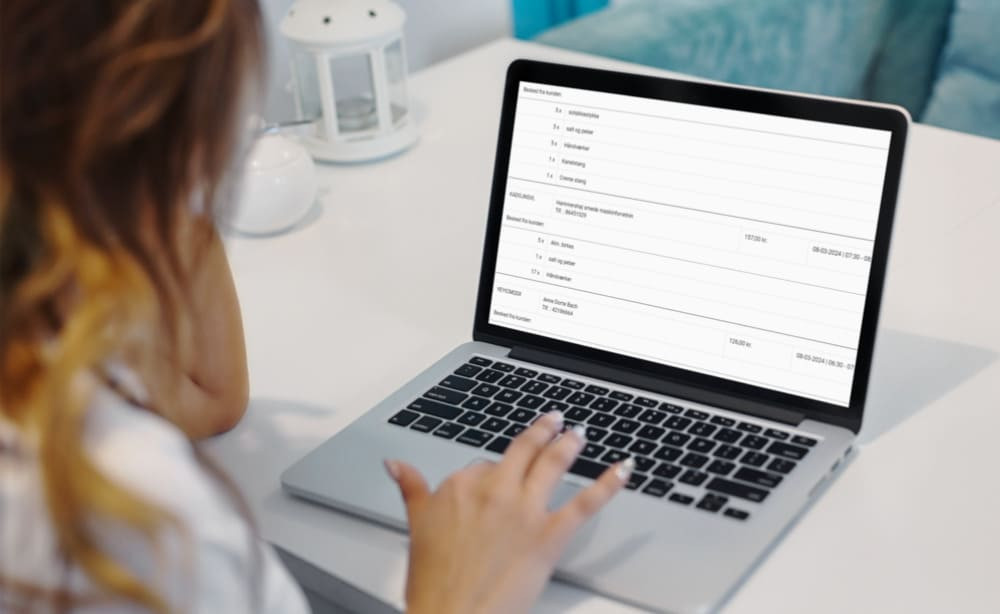 Extranet for Web Orders and Production Lists