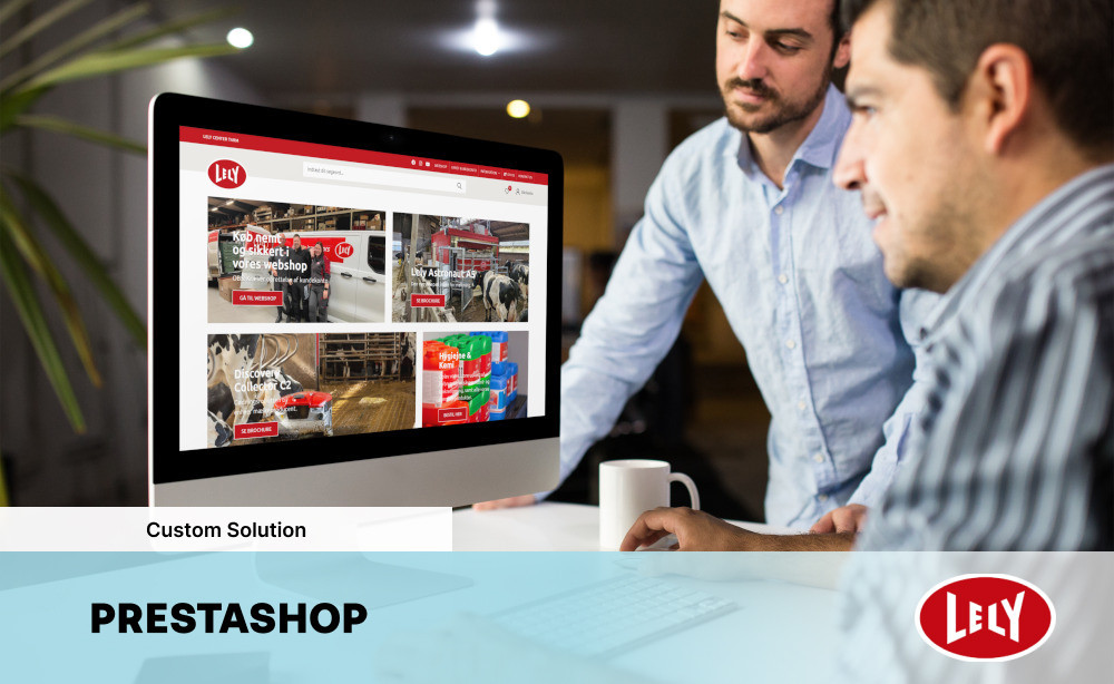 Custom PrestaShop for Lely Center Tarm